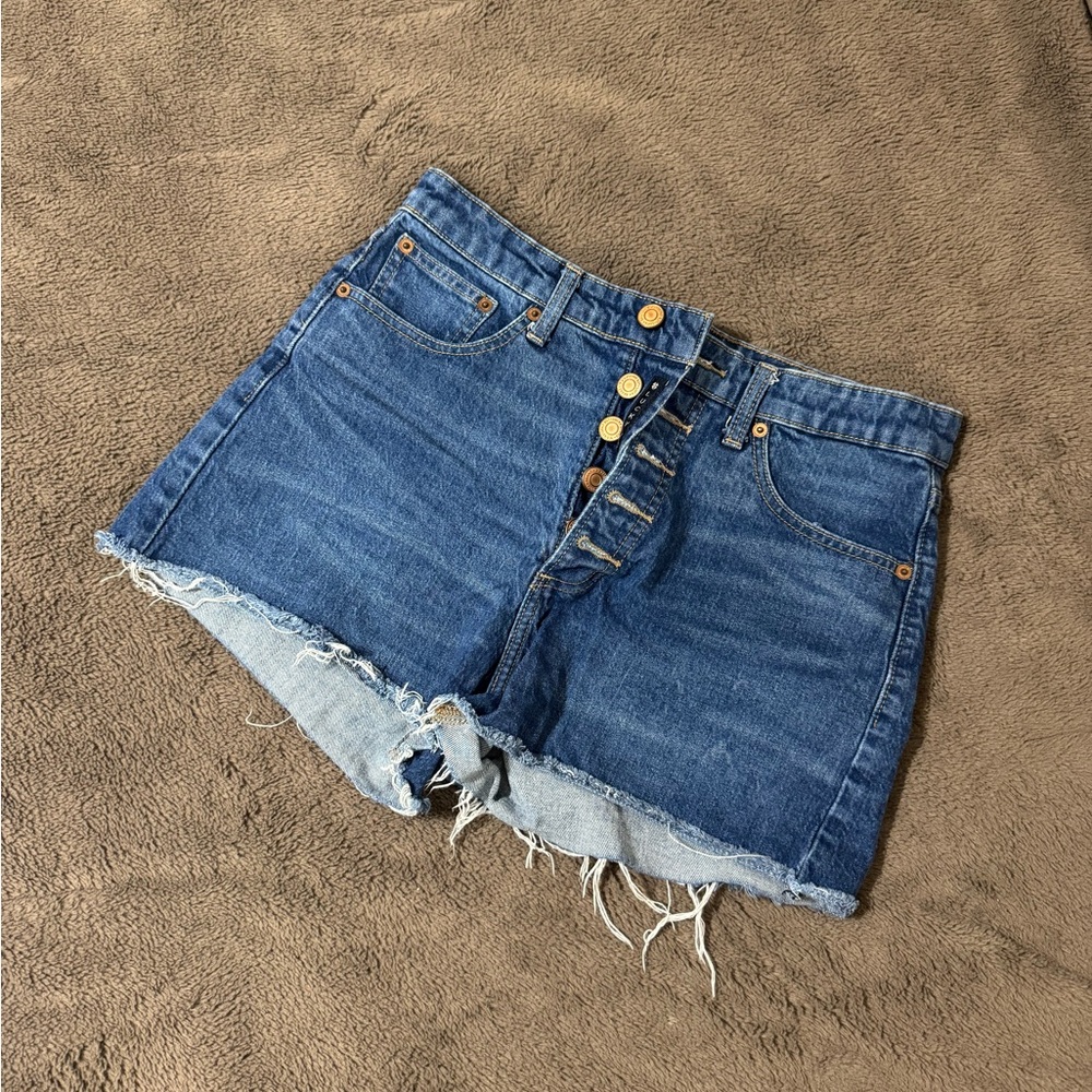Lucky Brand Distressed Blue Jean Shorts